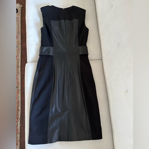Tory Burch Luisa Sleeveless Leather Ponte Dress size 2 - Picture 4 of 12